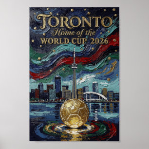 Poster Arte de Futebol de Toronto 2026 Estádio Fino