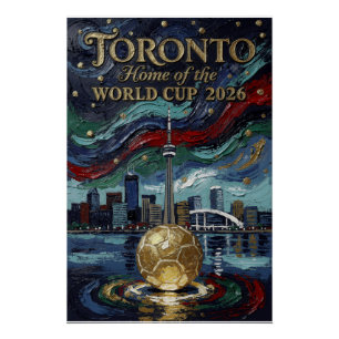 Pôster Arte de Futebol de Toronto 2026 Estádio Fino
