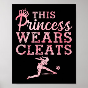 Poster Arte de Futebol Legal Para Mulheres Meninas Goleir