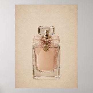 Poster Arte de Garrafas de Perfume de Luxo na Parede | Fe