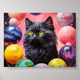 Poster Arte de Gato para Paredes para Amantes de Gatos