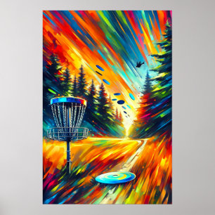 Poster Arte de Golf de Disco abstrato