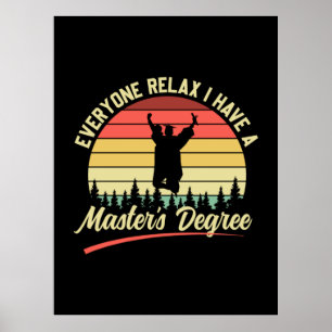 Poster Arte de Graduação Eu Tenho um Mestrado