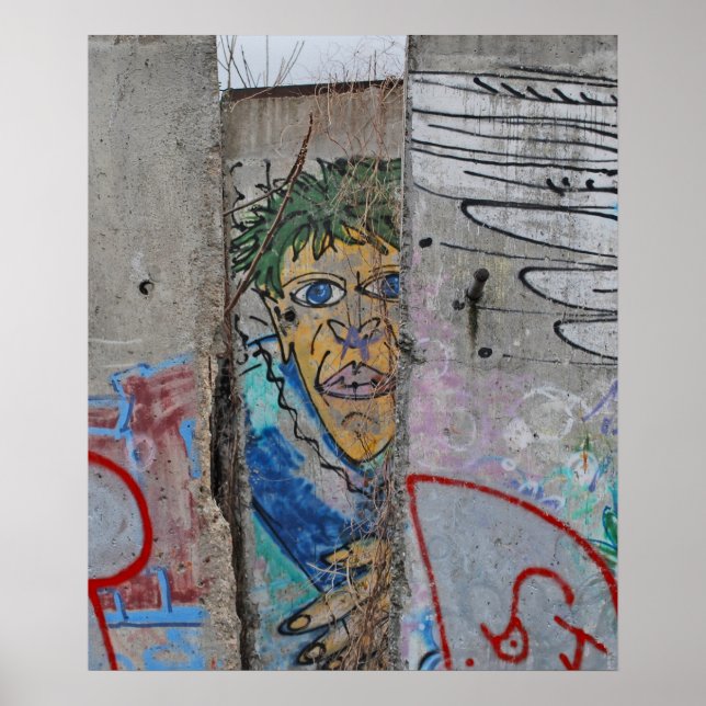 Pôster Arte de grafite do Muro de Berlim (Frente)