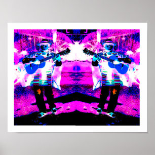 Poster Arte de guitarristas