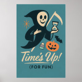 Poster Arte de Halloween Retro Reaper
