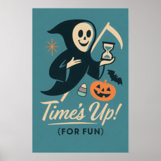 Poster Arte de Halloween Retro Reaper