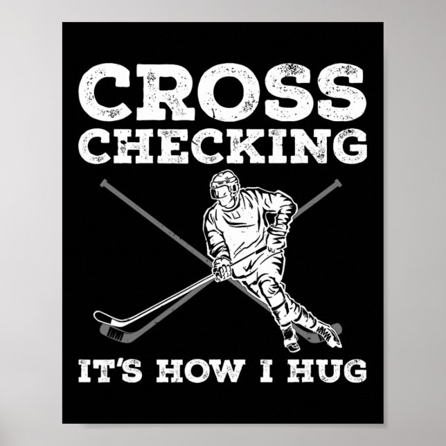 Poster Arte De Hóquei No Gelo Divertida Para Homens Crian (Frente)