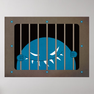 Pôster Arte de horror mau monster