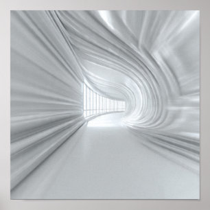 Poster Arte de Ilusão Óptica do Túnel de Ripplagem Dinâmi
