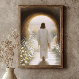 Poster Arte de Jesus em Parede, Cristo Ressuscitado Impre