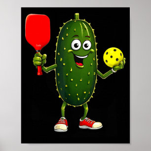 Poster Arte de jogador de pickleball engraçado pickle bal