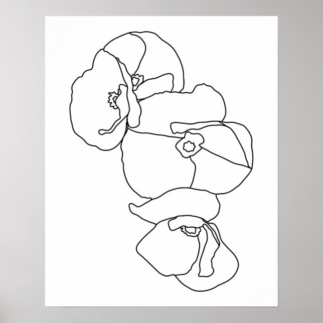 Poster Arte de linha de Abstrato minimalista (Frente)