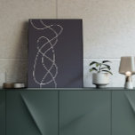 Poster Arte de linha de Abstrato minimalista azul-escuro<br><div class="desc">Elegante,  mas simples,  desenho de linha de abstrato minimalista em azul escuro da meia-noite.</div>