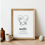 Poster Arte de Linha de Retriever de Ouro de Portrato Per<br><div class="desc">Este poster personalizado de arte de linha do Retriever é a maneira perfeita de mostrar seu amor pelo seu amigo peludo favorito! O poster é personalizável, portanto você pode adicionar o nome do seu cão para ser apresentado no trabalho de arte. Este impressão faz dele a adição perfeita à sua...</div>