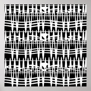 Poster arte de linha geométrica abstrato