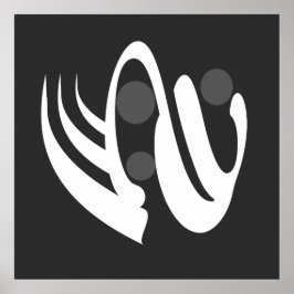 Poster arte de linha geométrica abstrato