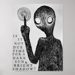 Poster Arte de Linha Gótica Design Original Sombras Escur
