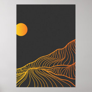 Poster Arte de linha minimalista criativa