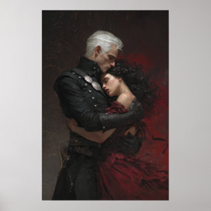 Poster Arte de livro de fantasia personagens principais s