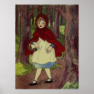 Poster Arte de livro do Vintage Little Red Riding