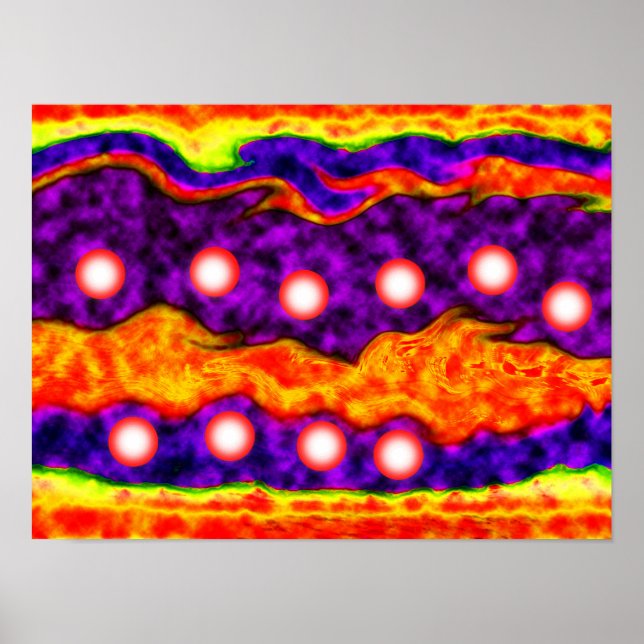 Poster Arte de luzes noturnas (Frente)