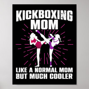 Poster Arte de Mãe de Kickboxing Para Mãe Mulheres Kickbo