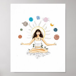 Poster arte de meditação