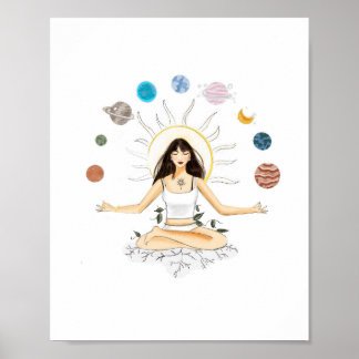 Poster arte de meditação