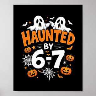 Poster Arte de meme assustador de Halloween 67 Seis Sete