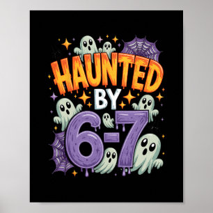Poster Arte de meme de Halloween Assombrado 67 Seis Sete