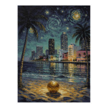 Arte de Miami Art Deco Praia Futebol Arte Fino