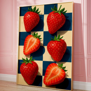 Poster Arte de Morangos, Fruta Ousada