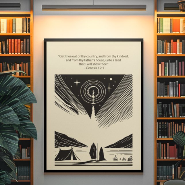 Poster Arte de Muro Cristã Minimalista - Bíblia Versa (Criador carregado)