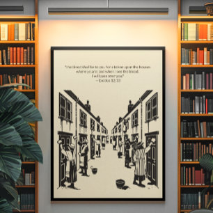 Poster Arte de Muro Cristã Minimalista - Bíblia Versa