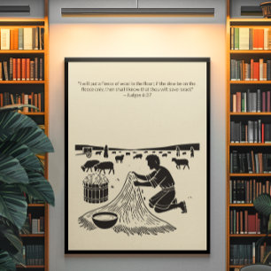 Poster Arte de Muro Cristã Minimalista para Casa e Igreja