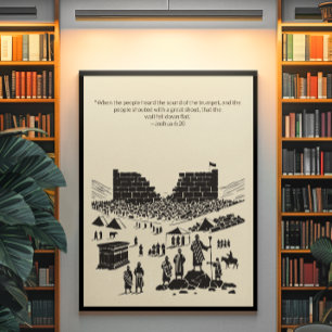 Poster Arte de Muro Cristã Minimalista para Casa e Igreja