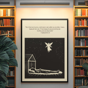 Poster Arte de Muro Cristã Minimalista para Casa e Igreja