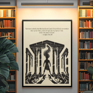 Poster Arte de Muro Cristã Minimalista para Casa e Igreja