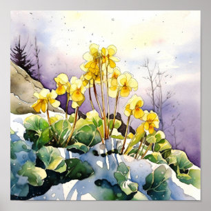 Poster Arte de Muro das Flores de Montanha, Praça Floral