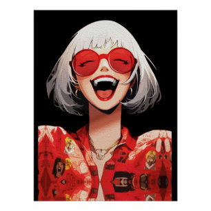 Pôster Arte de Muro de Animação Criativa   Meninas 16