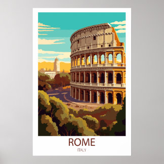 Poster Arte de Muro de Destino na Itália, na Viagem Roma