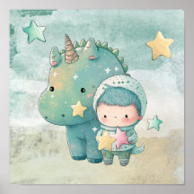 Arte De Muro De Enfermeira Amigo Do Dinossauro