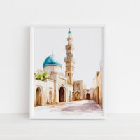 Arte de Muro de Minarejo e Domo Azul marroquino