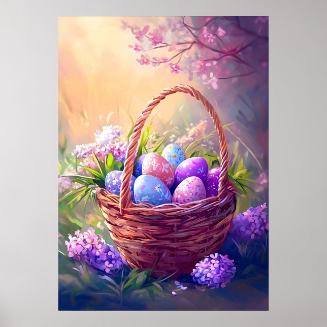 Poster Arte de Muro de Ovo em Primavera de páscoa (Frente)