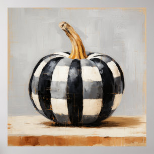 Poster Arte de Muro de Pumpkin, Xadrez branca