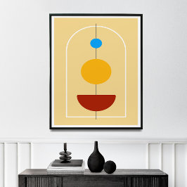 Poster Arte de Muro do Abstrato do século médio