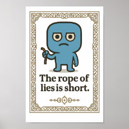 Poster Arte de Muro Inspiracional - A Corda das Mentiras 