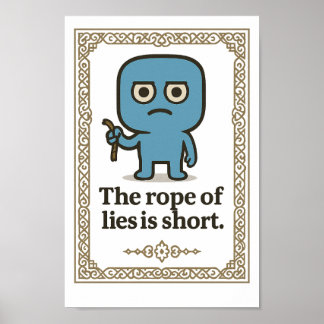 Poster Arte de Muro Inspiracional - A Corda das Mentiras