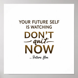 Poster Arte de Muro Inspiracional - Não Cessar Agora Cita